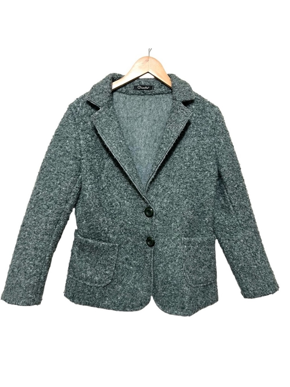 Vintage Chiaretta Seafoam Green Button Front Blazer